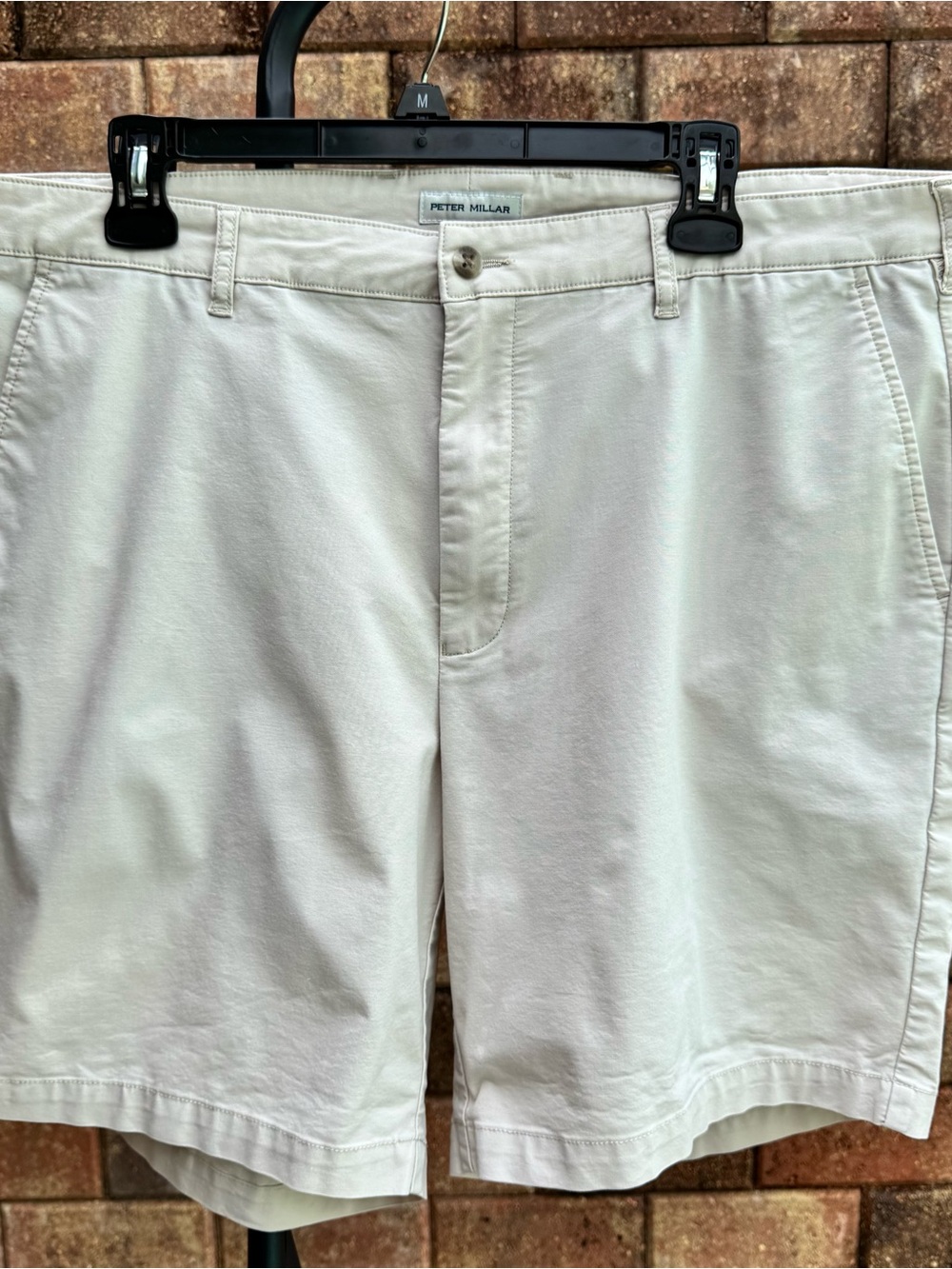Peter Millar Men's Cream Crown Comfort Flat Front Shorts